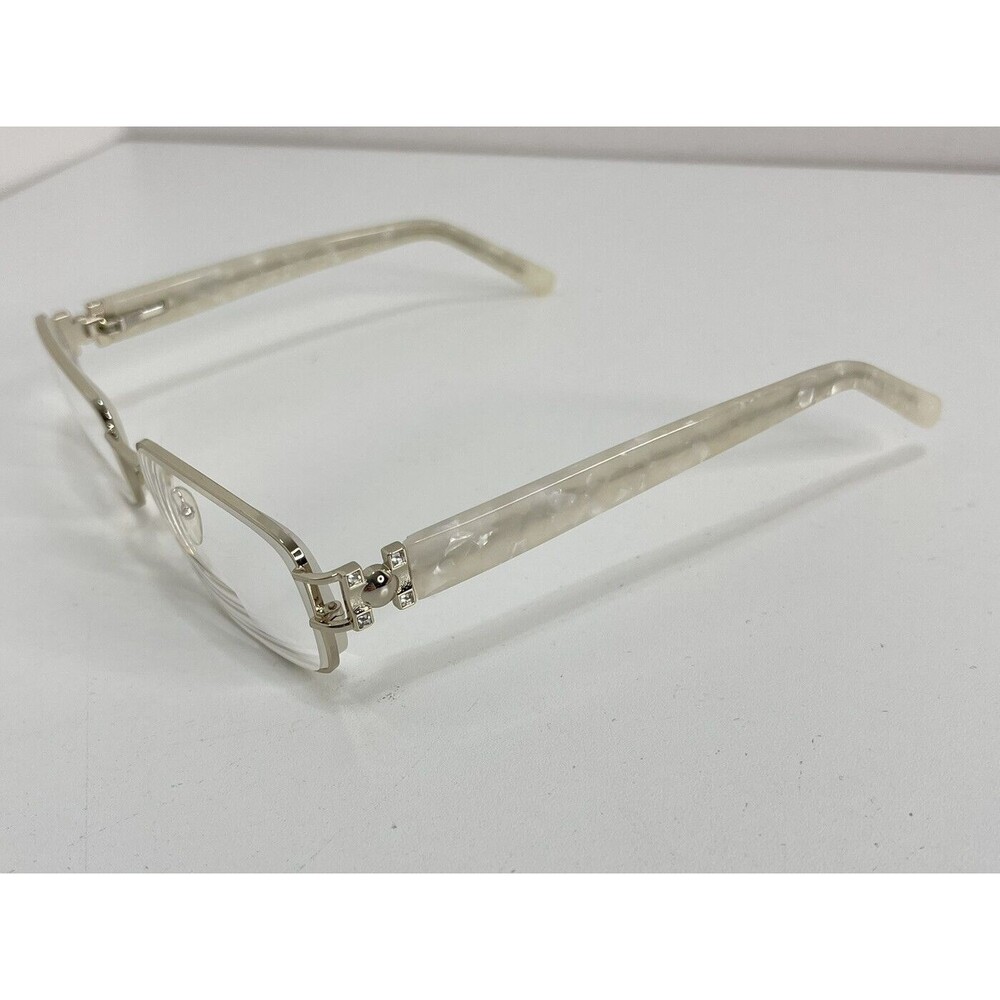 Runway Couture RCE-252 Eyeglasses Frames 53 [] 16-130MM Pearl and Gold tone trim